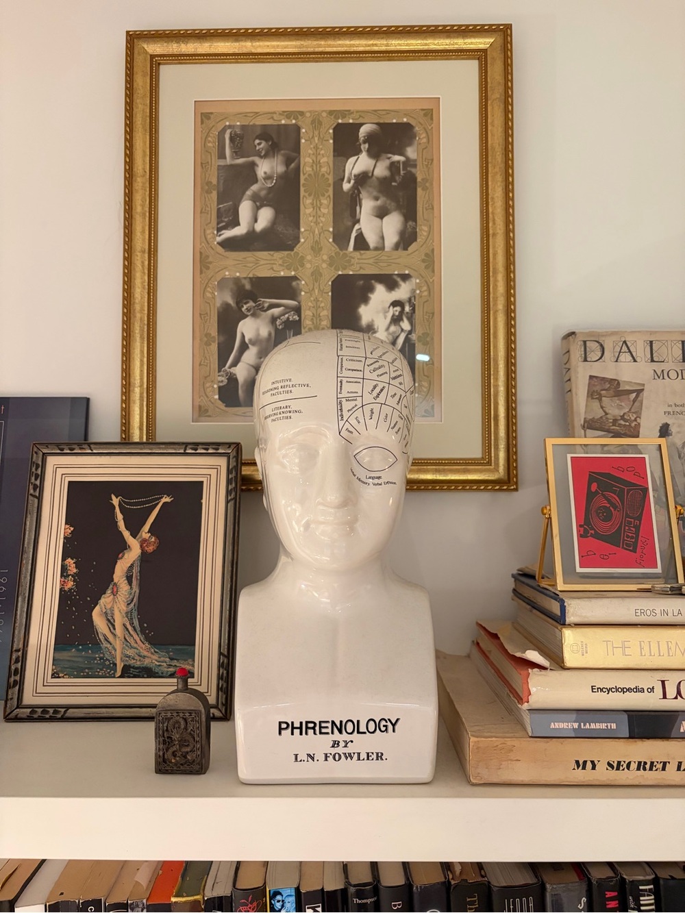 Vintage Porcelain Phrenology by L.N. Fowler Bust/Head